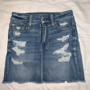 Women’s Ripped Denim Skirt